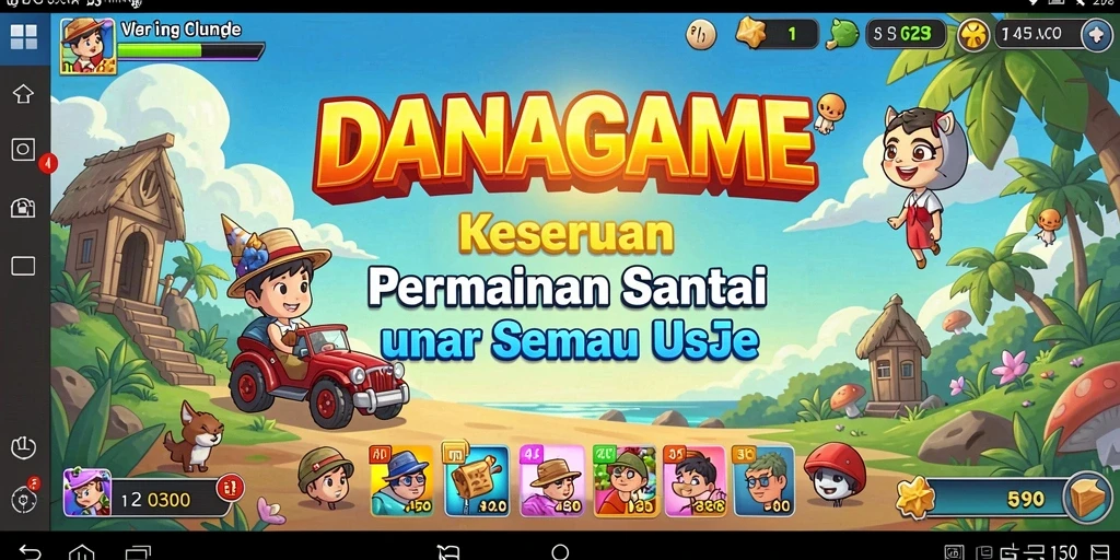 Tampilan menarik dari gameplay DANAGAME yang penuh warna.