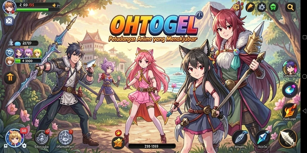 Menampilkan karakter Anime dalam aksi seru di OHTOGEL.