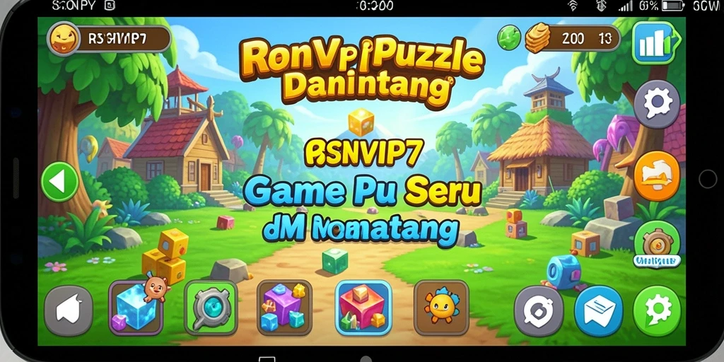 Screenshot RSNVIP7 menampilkan gameplay menantang dengan puzzle yang berwarna-warni.