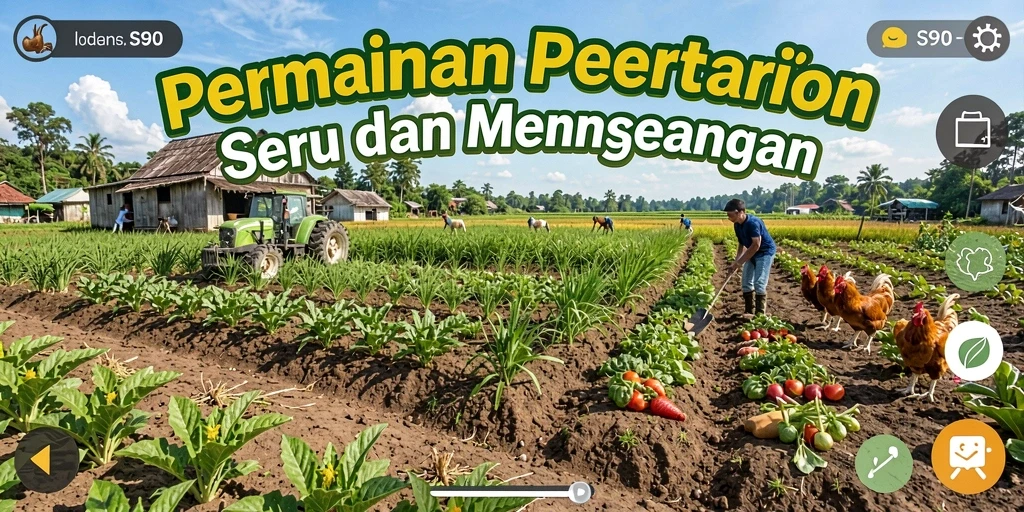 Screenshot yang menunjukkan gameplay S80 dengan aktivitas pertanian yang seru.