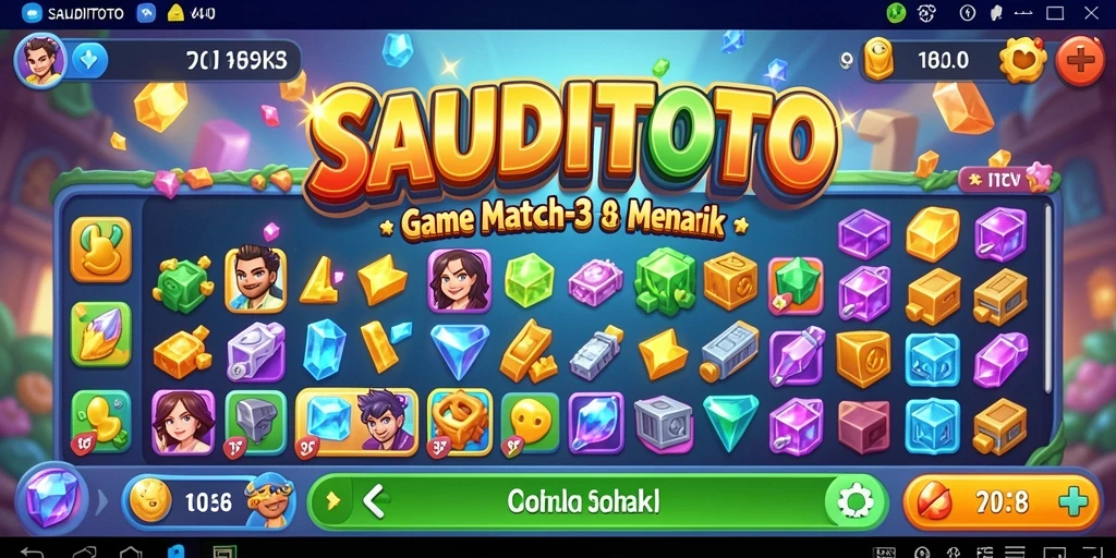 Screenshot gameplay SAUDITOTO yang menampilkan aksi seru mencocokkan objek.
