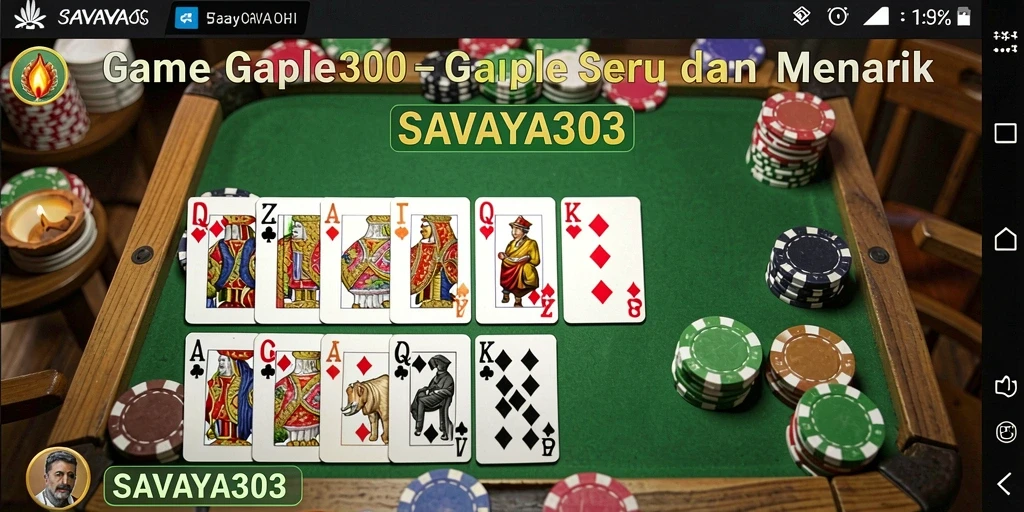 Tampilan gameplay menarik dari <strong>SAVAYA303</strong> saat bermain Gaple.