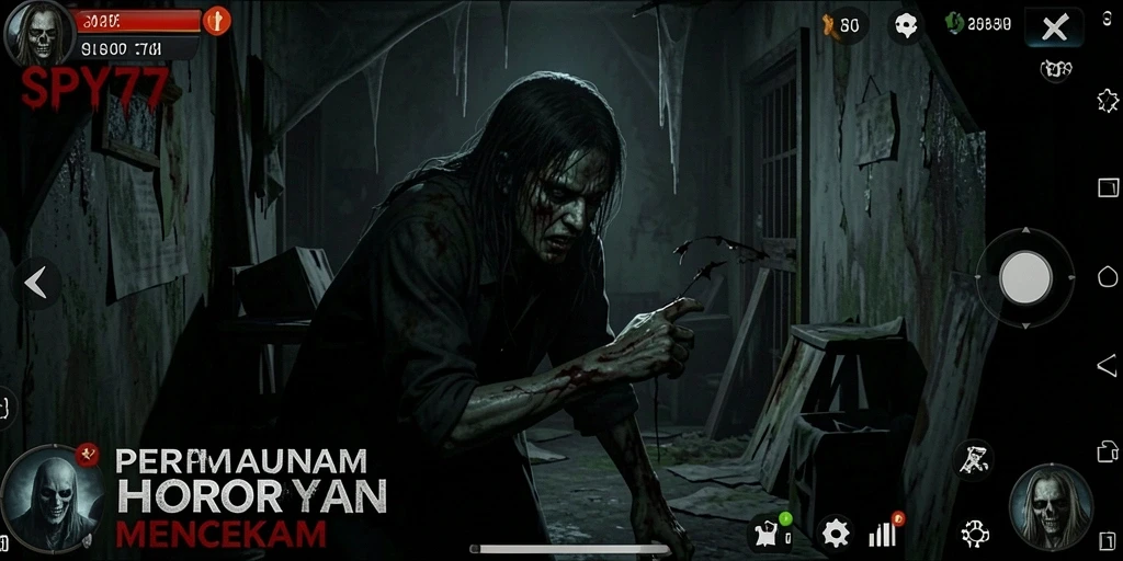 Gameplay mencekam di SPY77 dengan atmosfer yang menegangkan.