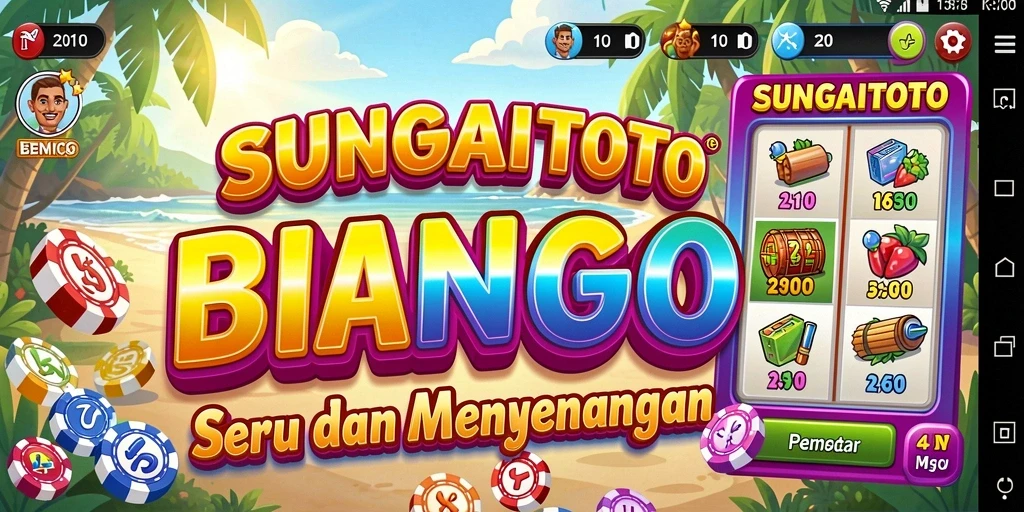 Screenshot SUNGAITOTO menampilkan gameplay Bingo yang seru.