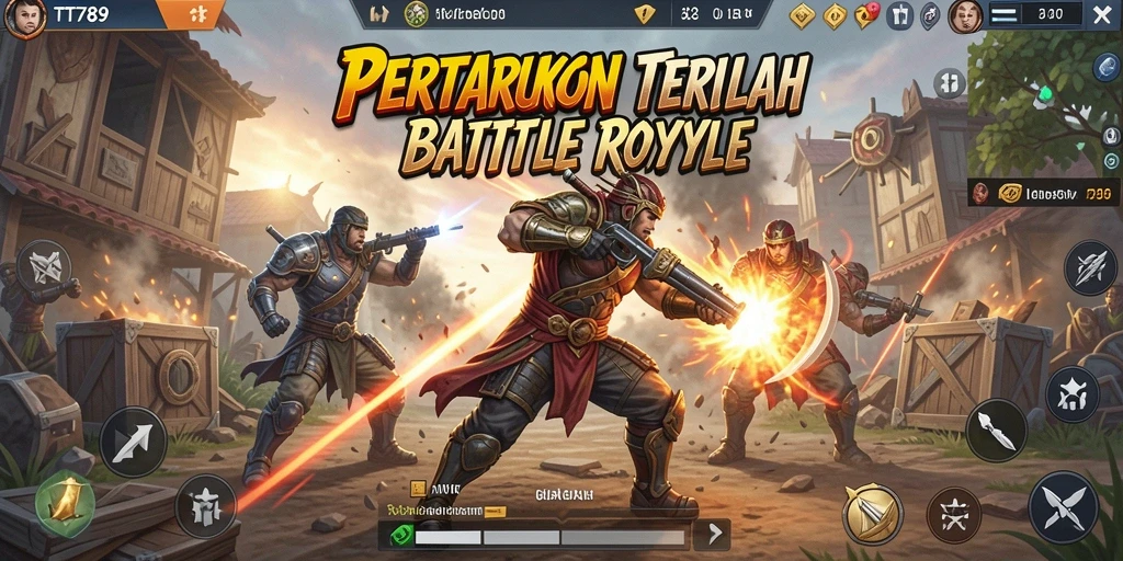 Gambaran layar permainan <strong>TT789</strong> menampilkan aksi seru dalam Battle Royale.