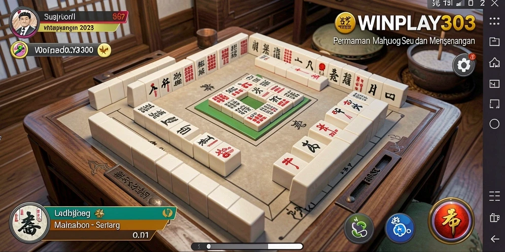 Tampilan gameplay Mahjong yang menarik dan menantang.
